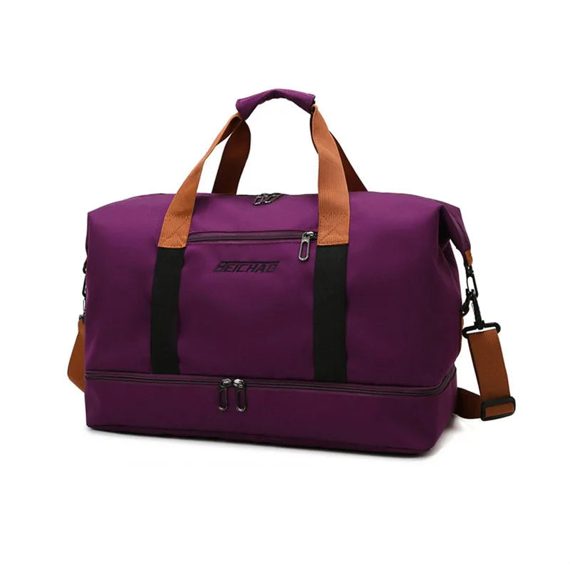Travel Bag Luggage Handbag Waterproof Weekender Bags Dry/Wet Separation, Gym & Travel
