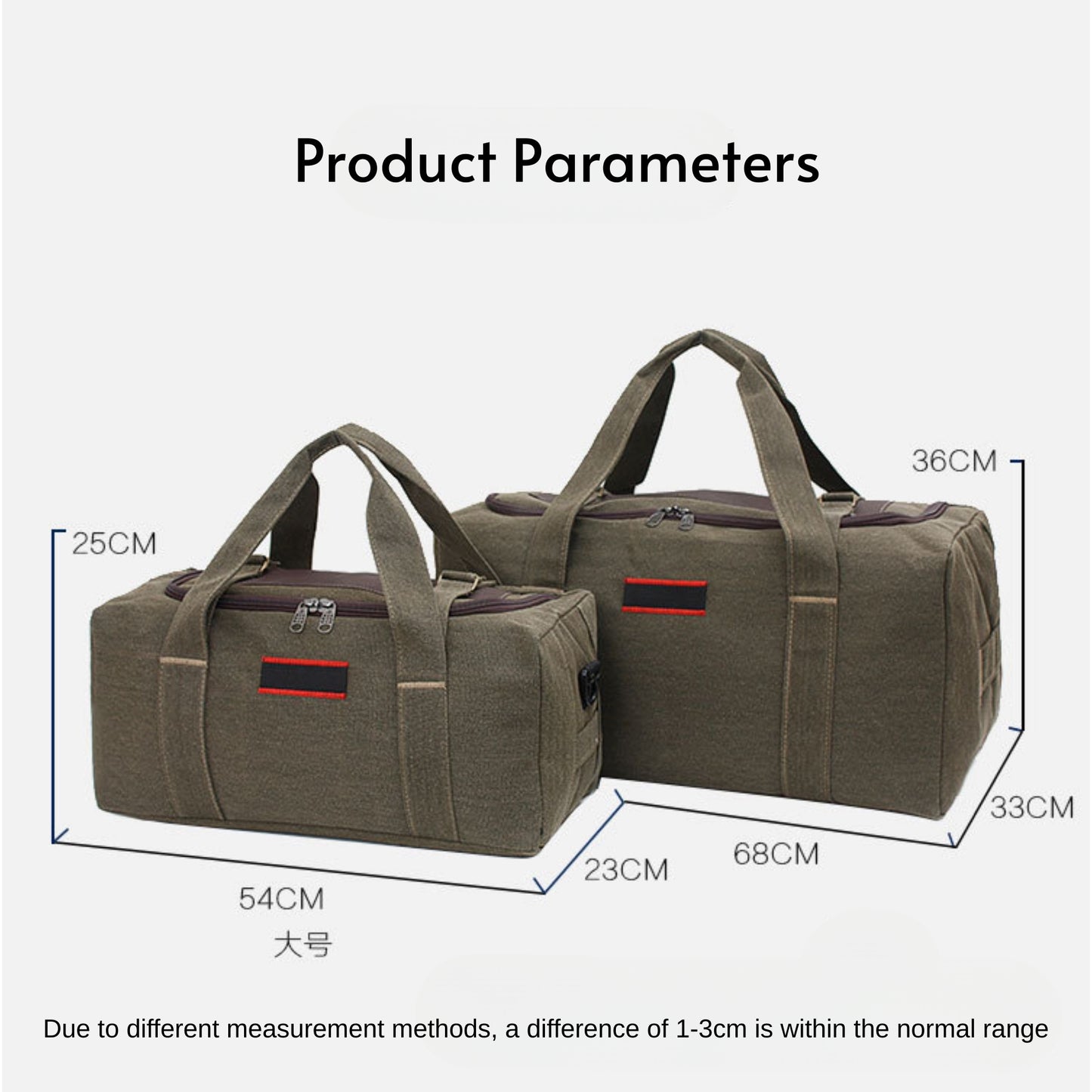 Large Capacity Canvas Travel Bag for Men & Women