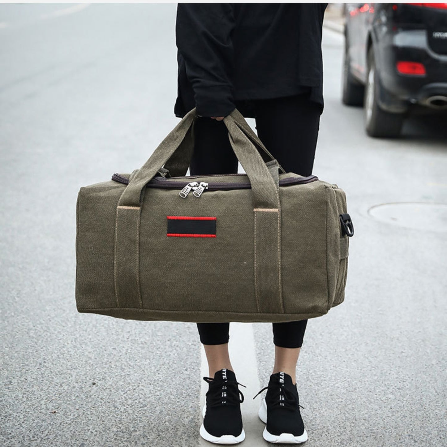 Large Capacity Canvas Travel Bag for Men & Women