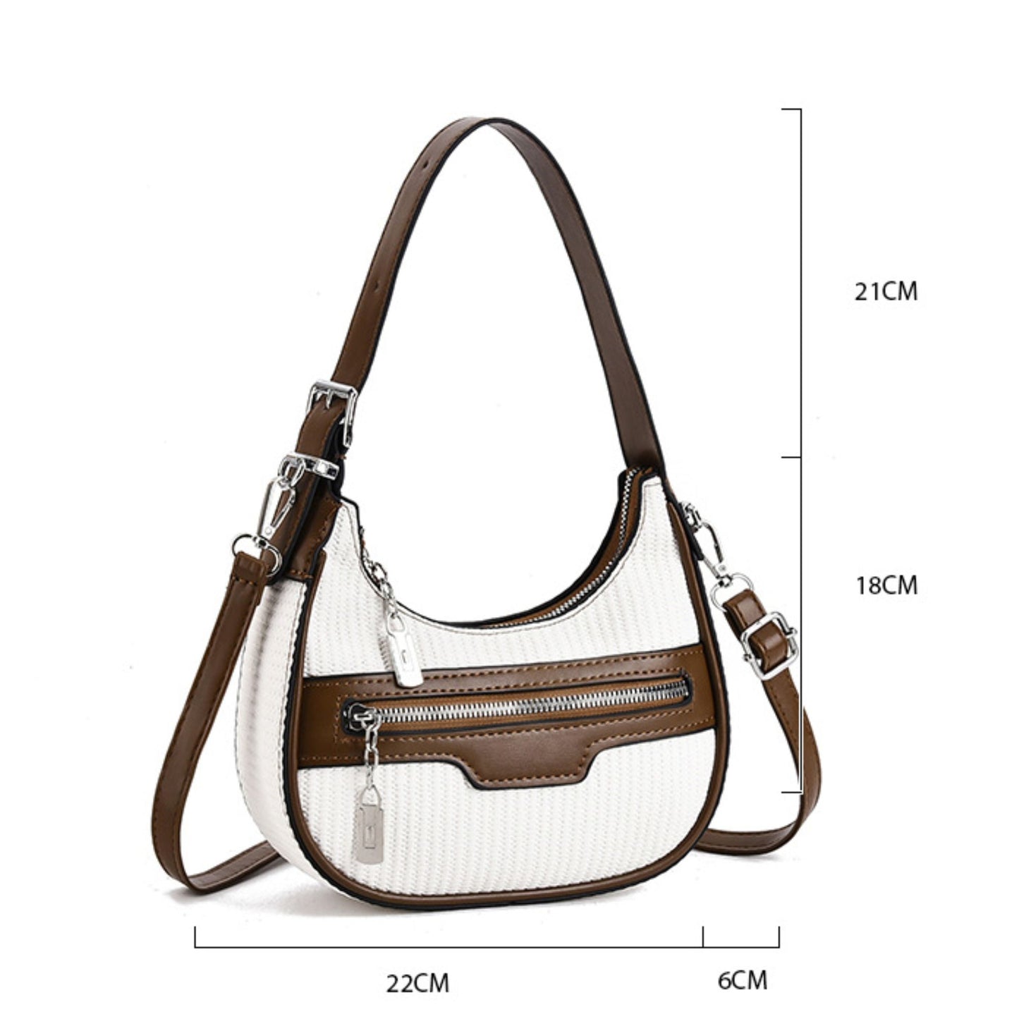 Women’s Crescent Woven Shoulder Bag