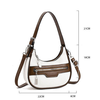 Women’s Crescent Woven Shoulder Bag